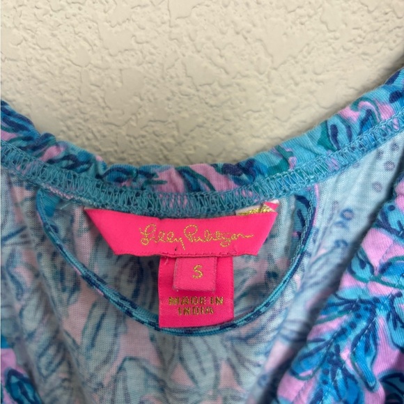 Lilly Pulitzer Collins Knee Length Midi Dress in Bermuda Blue You Grow Girl S - Picture 10 of 11